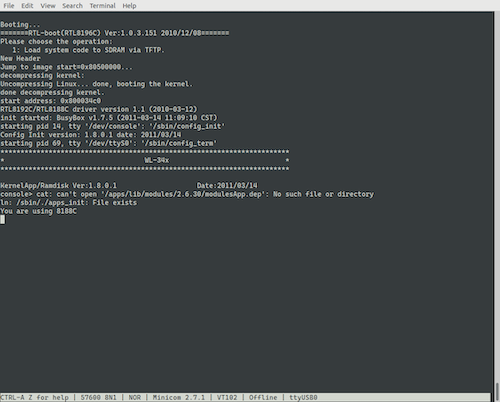 Serial console on the Sitecom Wireless Router 150N X1