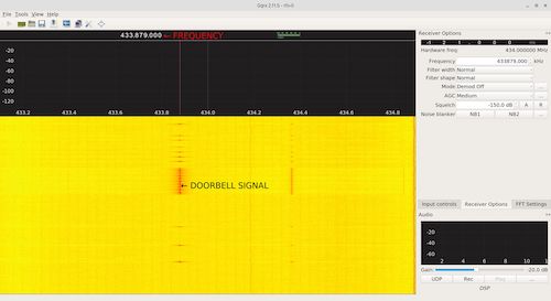 Doorbell signal in Gqrx