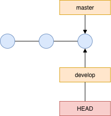 HEAD points to the develop branch